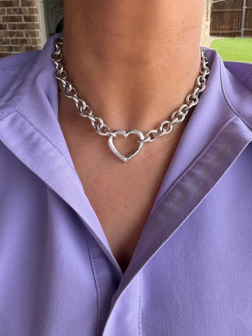 Tiffany & Co. Heart Clasp Necklace in Silver, 16 inches